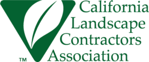 A black and green logo for the california land contract association.
